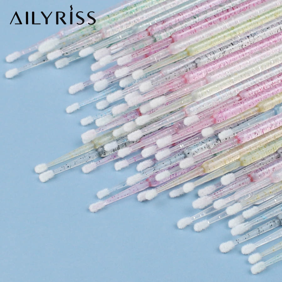 Eyelash Extension Remover - Disposable Eyelash Brushes Swab 100pcs Micro