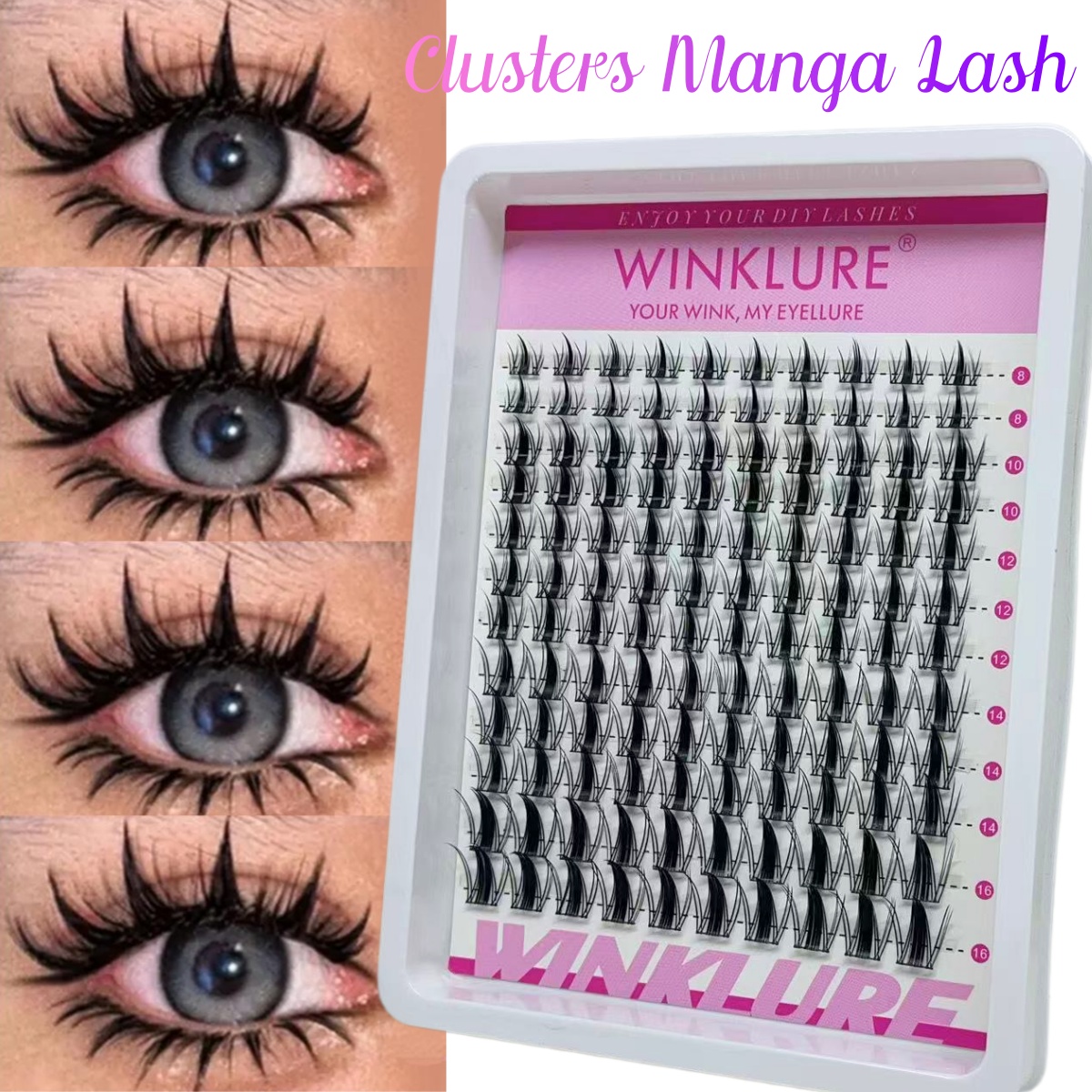 Eyelash Extension Wispy Look - WINKLURE Fairy Lash Clusters Natural Look