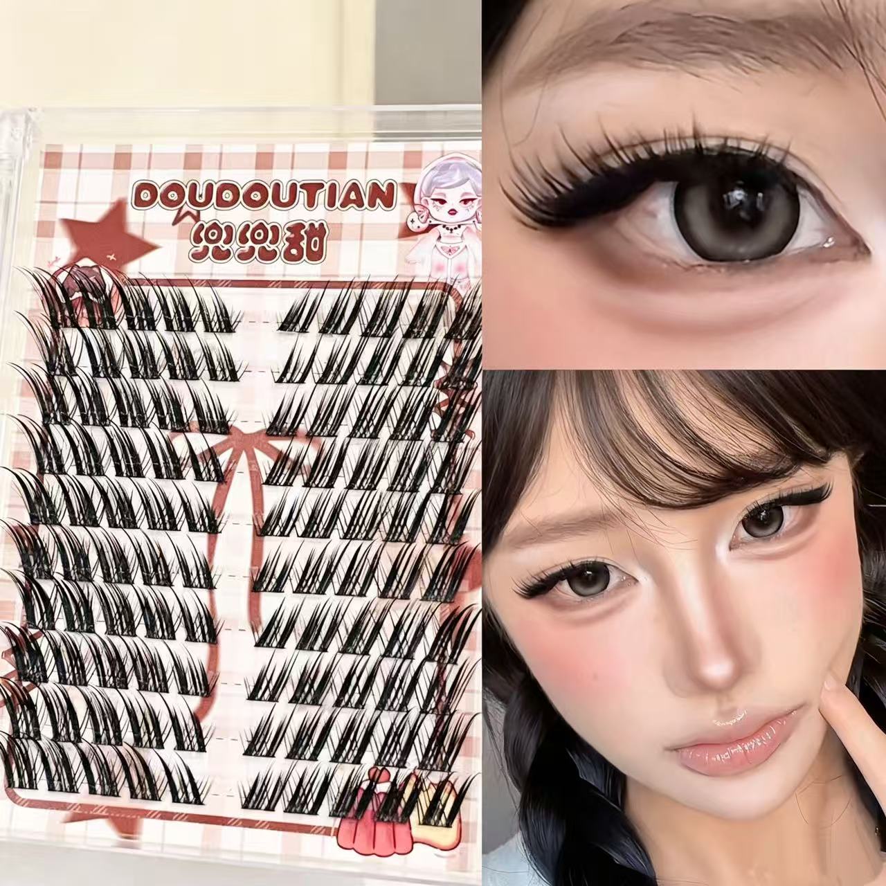 Eyelash Extension Douyin - Doudoutian Fox-Style Winged Eyelashes Fluffy Gradient