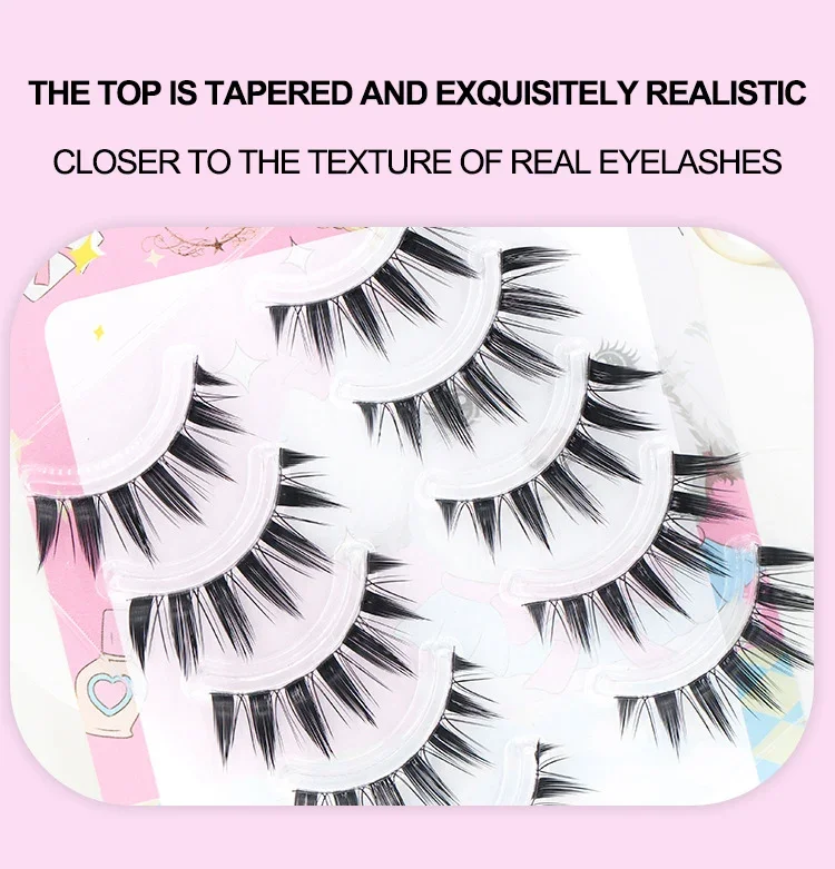 5-pair Manga Eye A Shaped Fals - Eyelash Extension Douyin ulasan dan harga