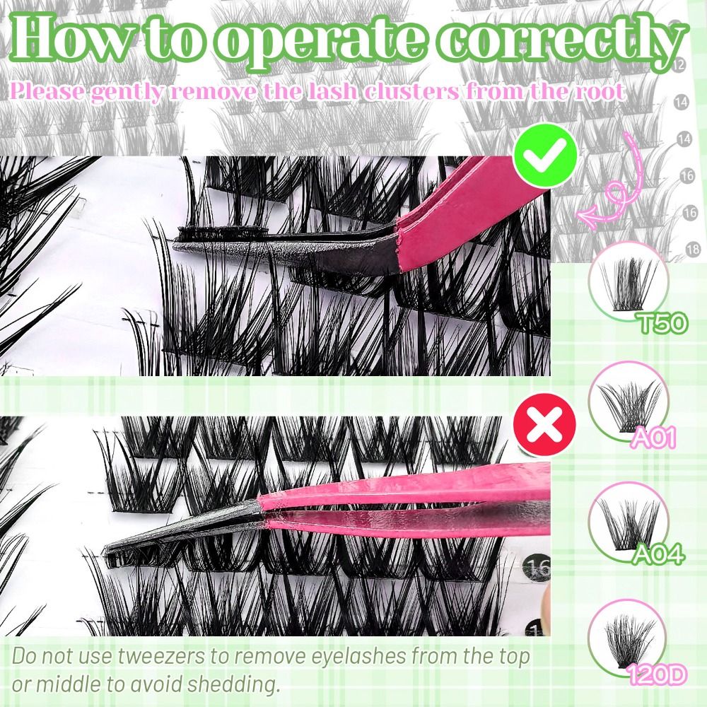 Natural Look False Eyelashes B - Eyelash Extension Wispy Look ulasan dan harga