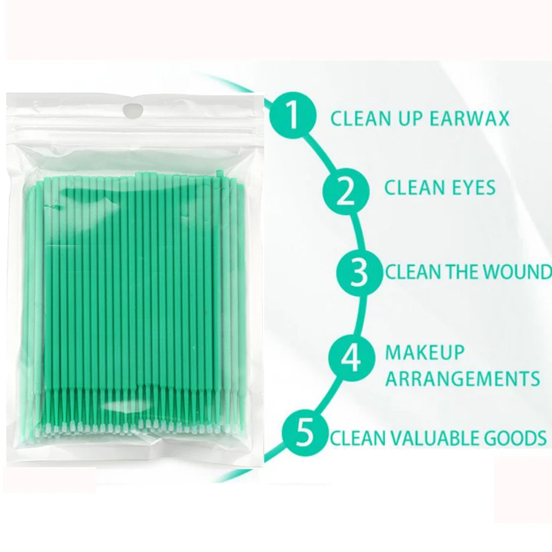 50/100PCS Disposable Micro Bru - Eyelash Extension Remover ulasan dan harga