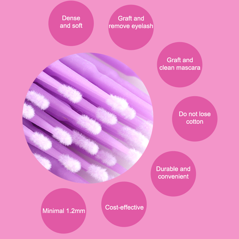 50/100PCS Disposable Micro Bru - Eyelash Extension Remover ulasan dan harga