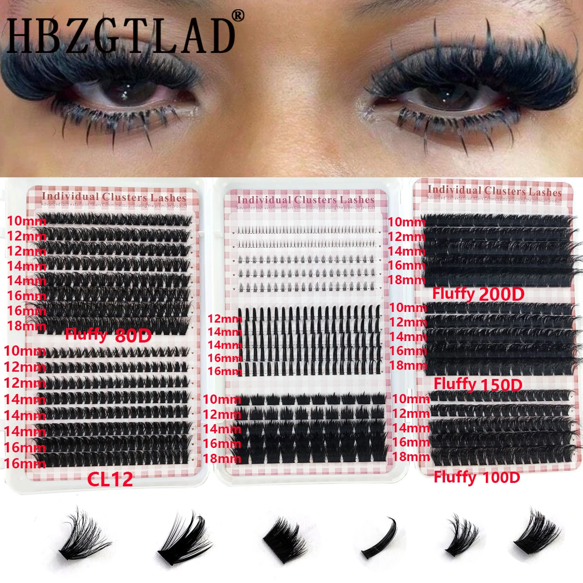 HBZGTLAD 200D-60D Bottom and P - Eyelash Extension Anime ulasan dan harga
