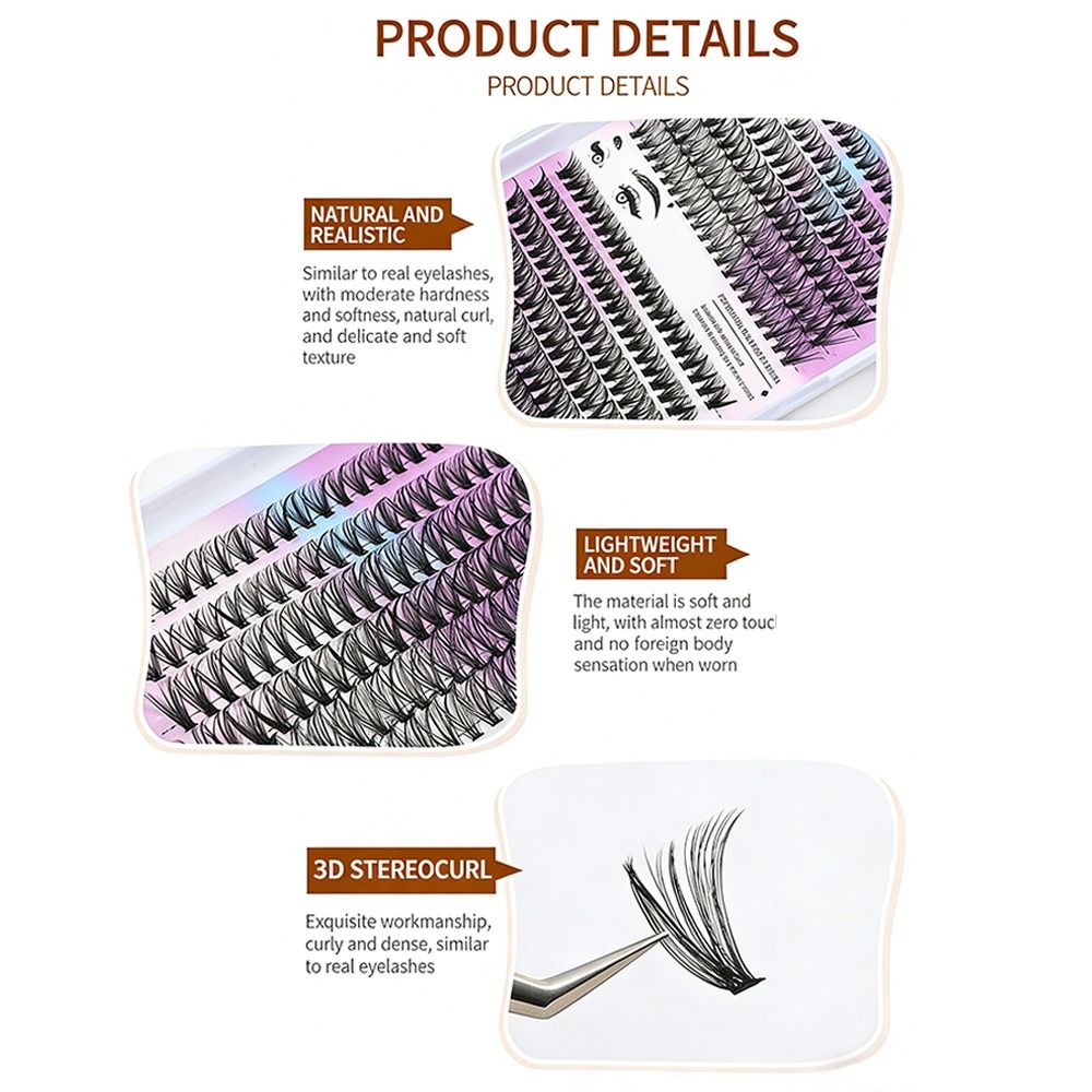 Natural Look False Eyelashes B - Eyelash Extension Wispy Look ulasan dan harga