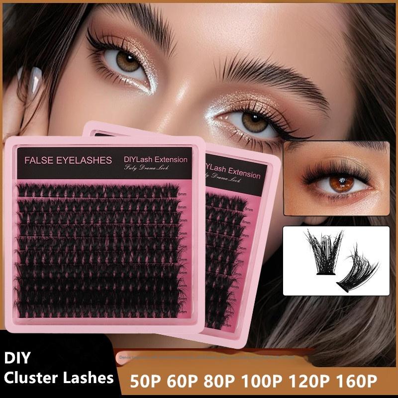 New 10Row 140 Clusters Fluffy  - Eyelash Extension Cluster ulasan dan harga