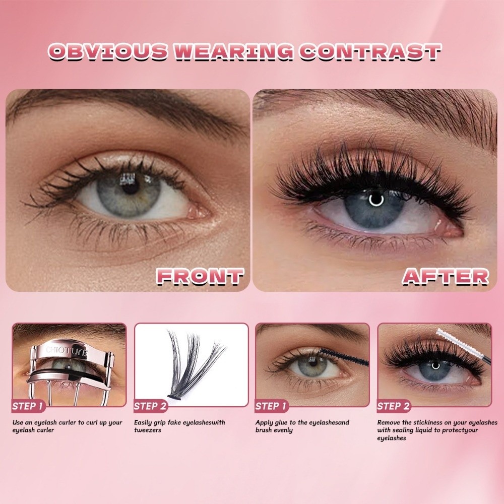 8-16mm Length False Eyelashes  - Eyelash Extension Wispy Look ulasan dan harga