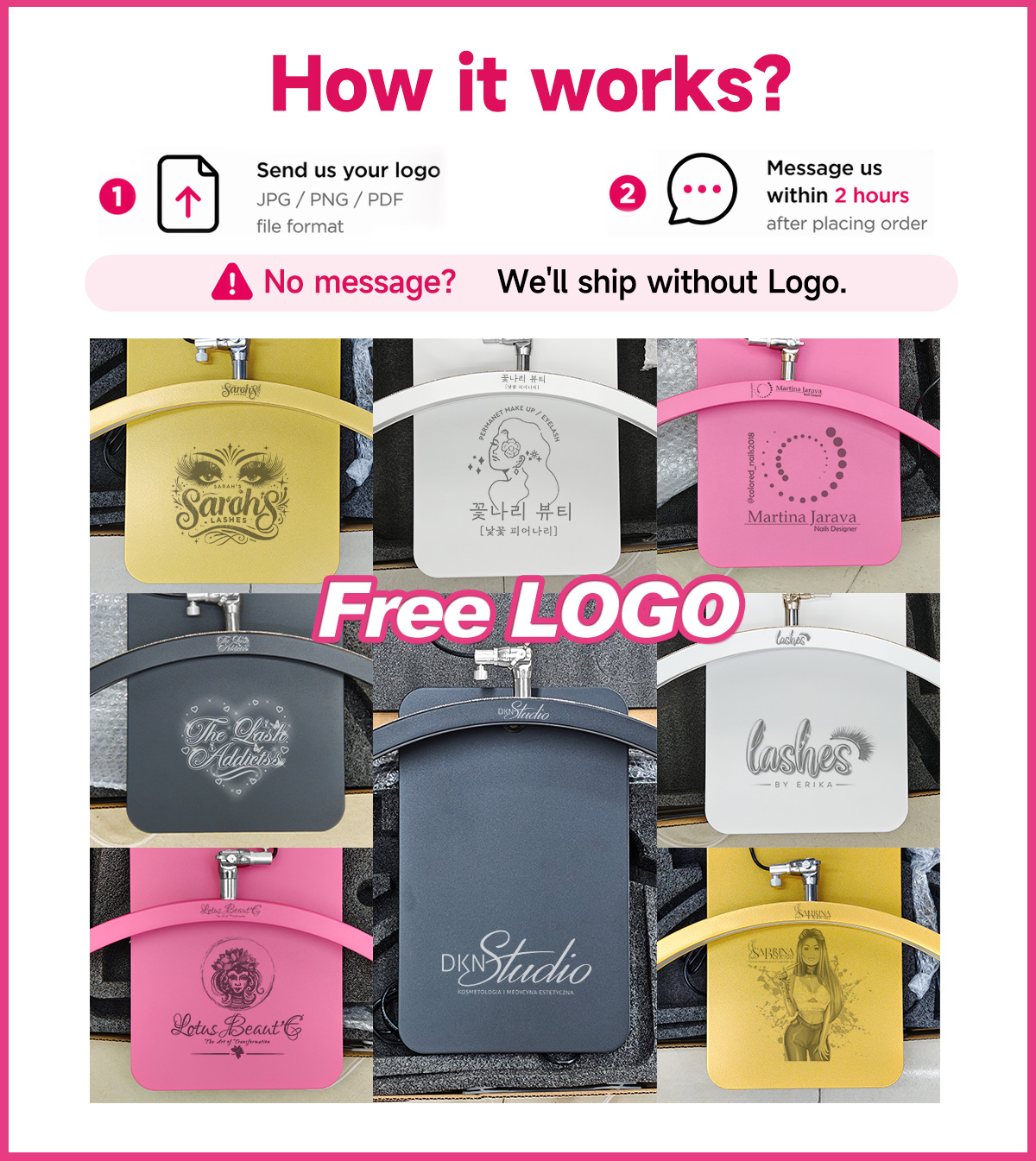 Free LOGO Hidden Cable LED Hal - Eyelash Extension No 11 ulasan dan harga