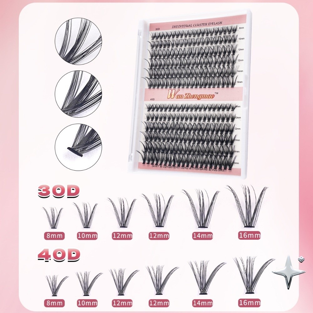 8-16mm Length False Eyelashes  - Eyelash Extension Wispy Look ulasan dan harga