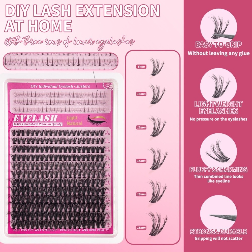 8-18mm Length False Eyelashes  - Eyelash Extension Wispy Look ulasan dan harga