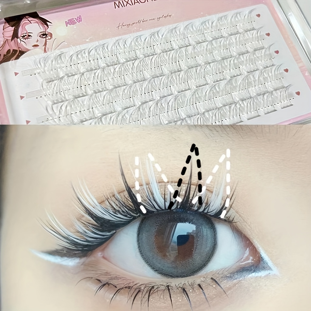 Mixiaohe Colorful Eyelashes 60 - Eyelash Extension Anime ulasan dan harga