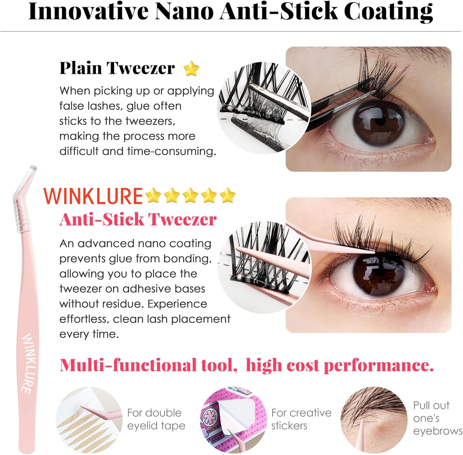 WINKLURE Self-Adhesive False E - Eyelash Extension Anime ulasan dan harga