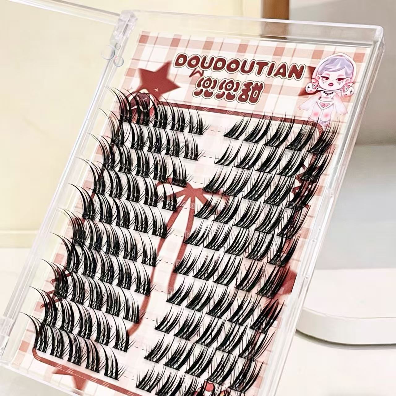Doudoutian Fox-Style Winged Ey - Eyelash Extension Douyin ulasan dan harga