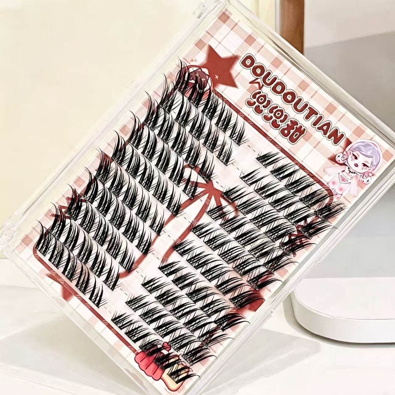 Doudoutian Fox-Style Winged Ey - Eyelash Extension Douyin ulasan dan harga